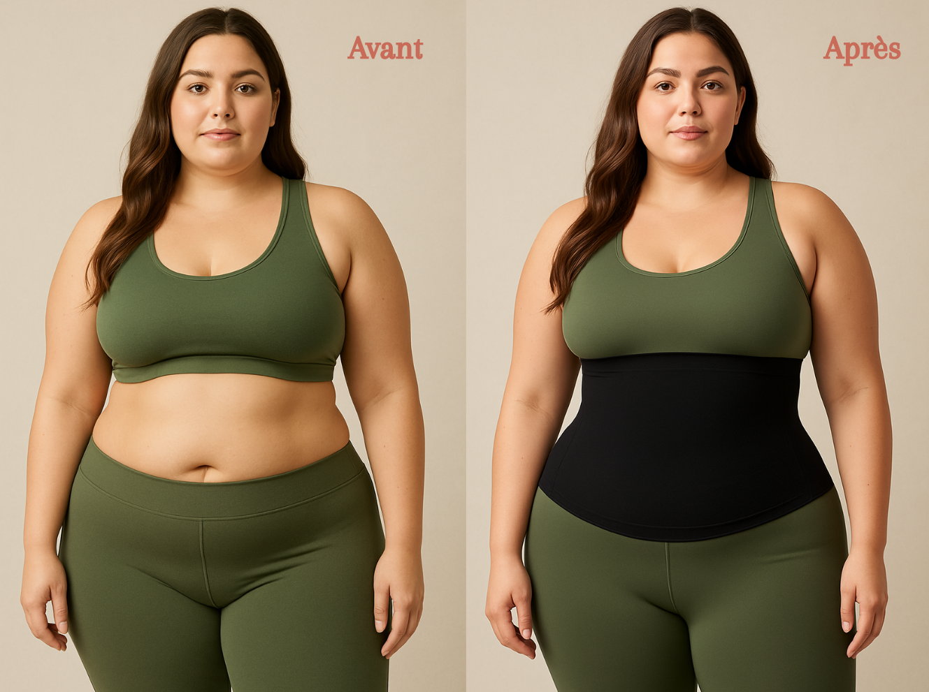 Gaine taille haute amincissante en tissu élastique avec soutien dorsal