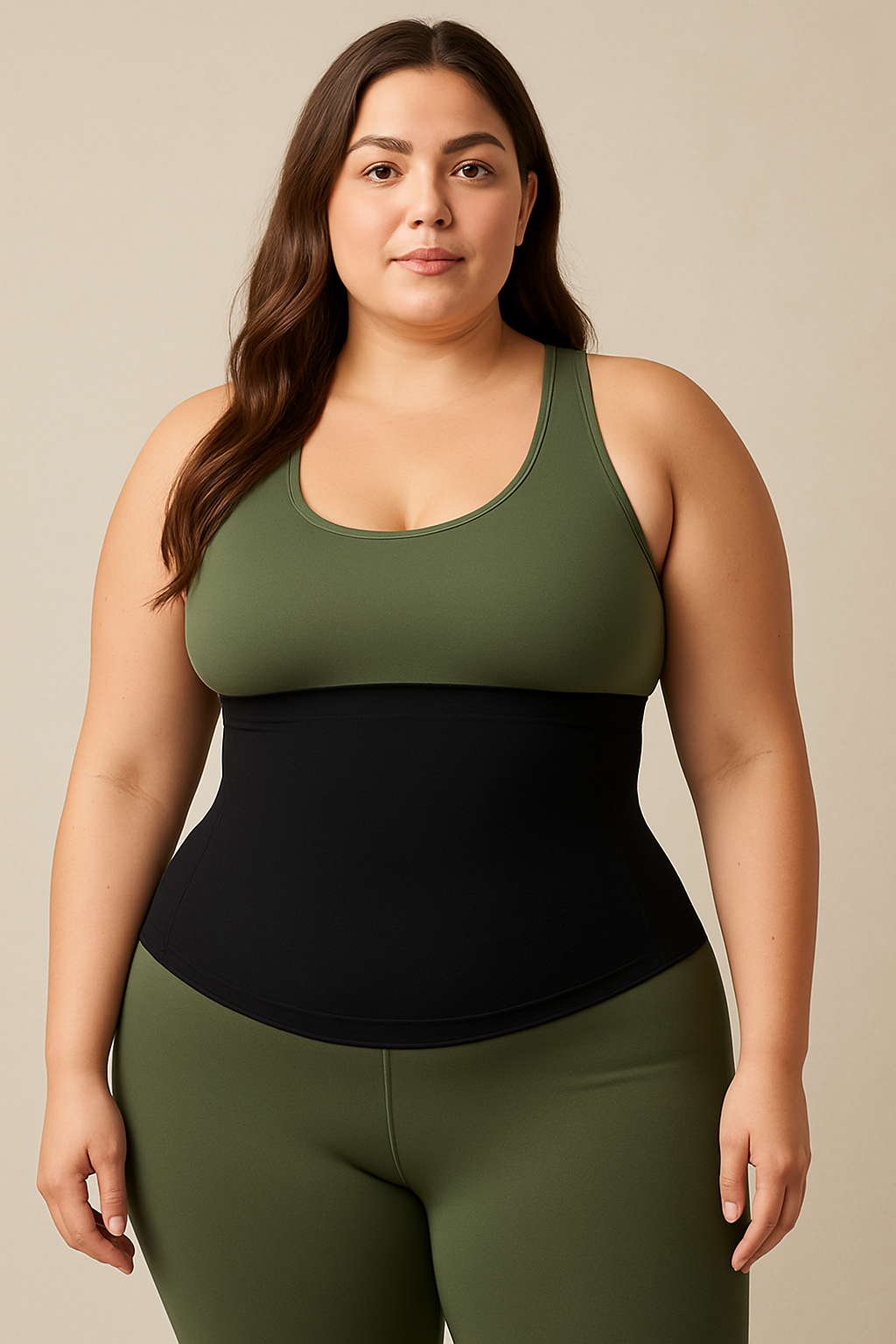 Gaine taille haute amincissante en tissu élastique avec soutien dorsal