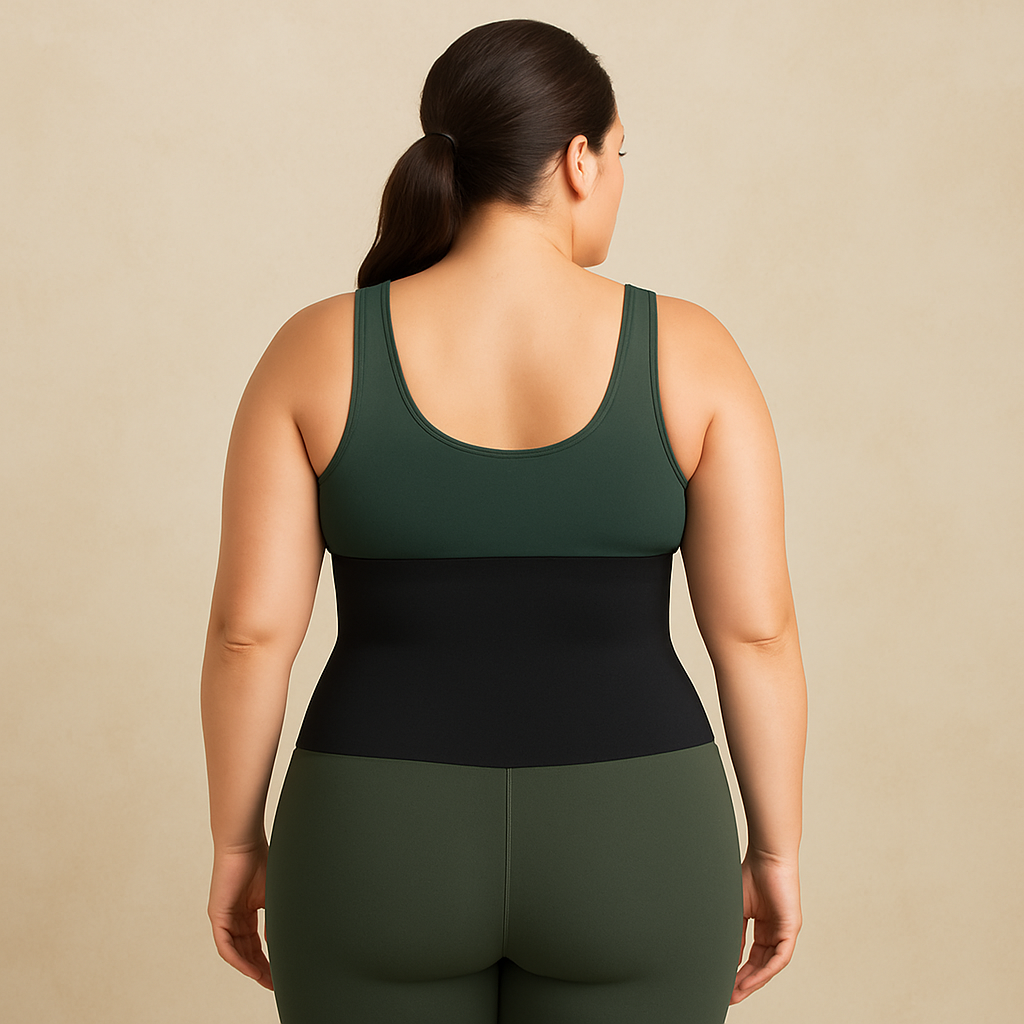 Gaine taille haute amincissante en tissu élastique avec soutien dorsal