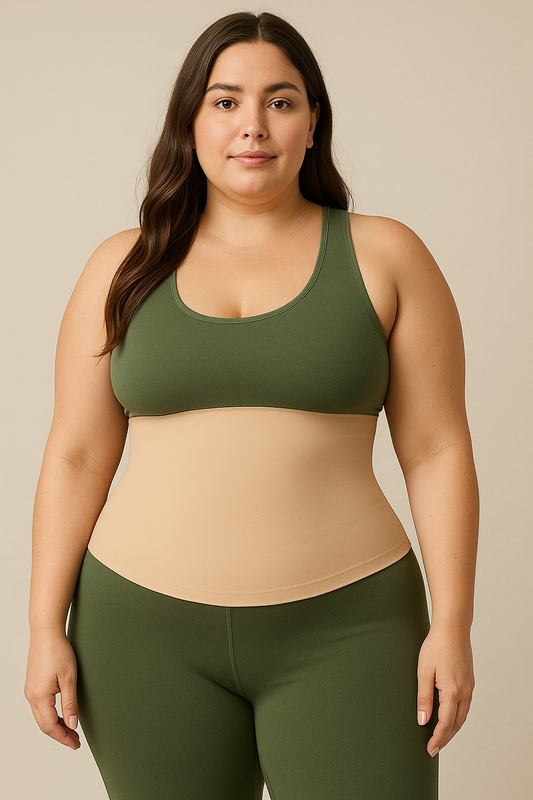 Gaine taille haute amincissante en tissu élastique avec soutien dorsal