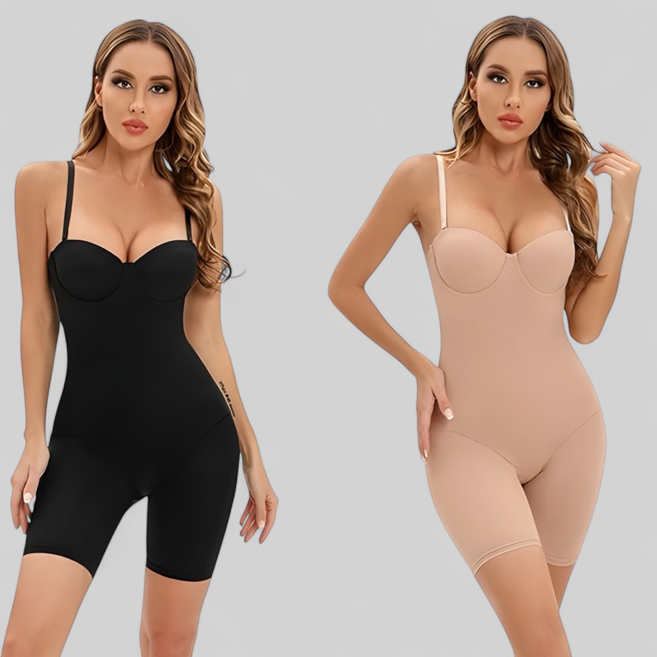Body short gainant femme avec soutien-gorge intégré