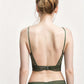 Soutien-gorge bralette dentelle vert kaki femme