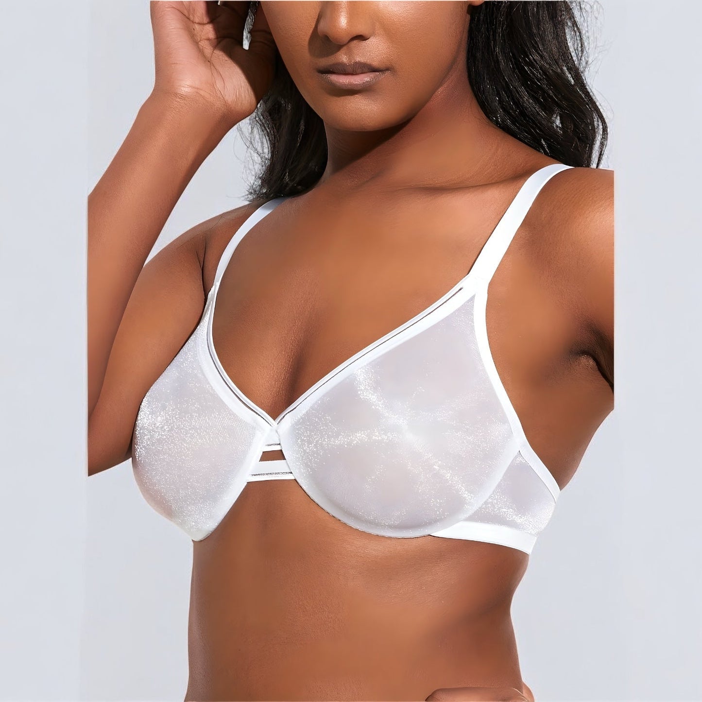 Soutien-gorge satiné sans couture avec armatures