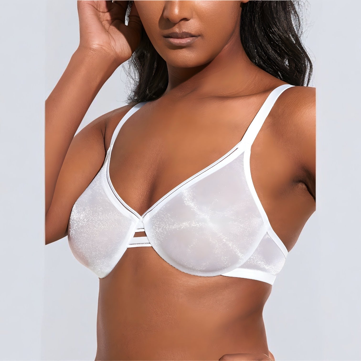 Soutien-gorge satiné sans couture avec armatures